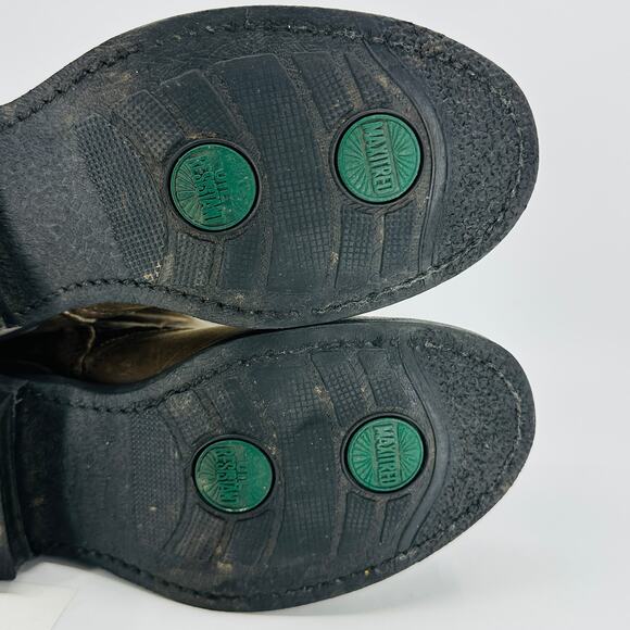 Frye Women's Engineer 8R Dark Brown Leather Made in USA Moto Boots Size 8.5 - Picture 11 of 12